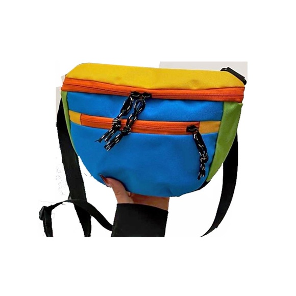 Crossbody Bag Colorblock Multi New - Picture 1 of 7